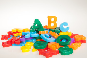 Multicolored letters