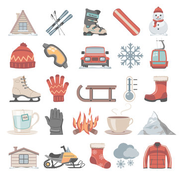 Flat Icons - Winter