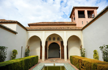 Patio de la Alberca, Alcazaba de Málaga, Andalucía, España
