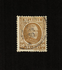 BELGIUM - CIRCA 1925: A stamp printed in Belgium shows portrait King Albert I, circa 1925