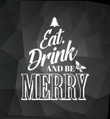 Merry christmas typography 