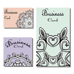 a set of invitation cards