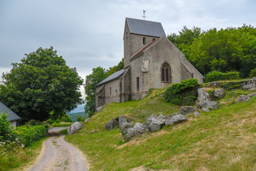 Fototapeta na wymiar Medieval church in Burgundy, France
