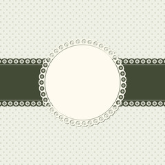 banner and patch on colored background