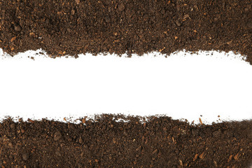 Soil on white background - Powered by Adobe