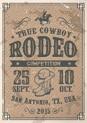 American cowboy rodeo poster - obrazy, fototapety, plakaty