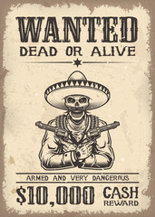 Vitage wild west wanted poster - 93564529