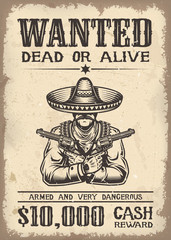 Vitage wild west wanted poster - 93564534