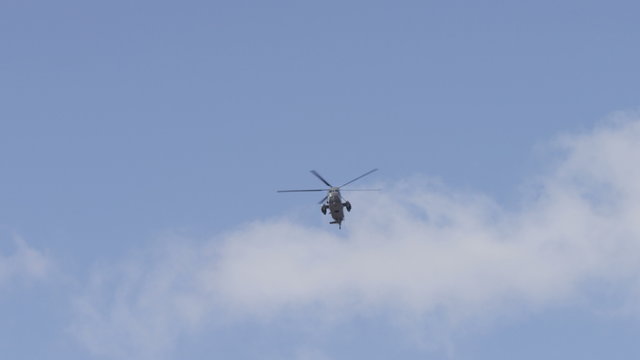 4K Helicopter in the sky moving, shot on Red Epic Dragon