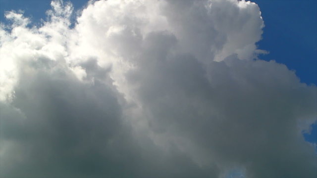 Time lapse clip of overhead fast moving clouds.