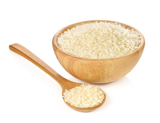 Fototapeta na wymiar rice in a bowl isolated on white background