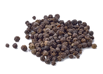 pepper seeds on white background