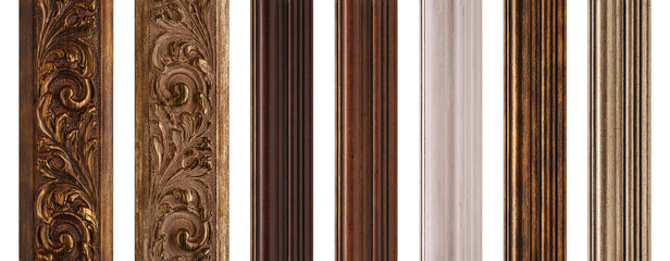 Frame samples isolated on white