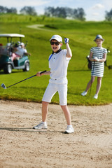 Fototapeta premium Kids golf competition