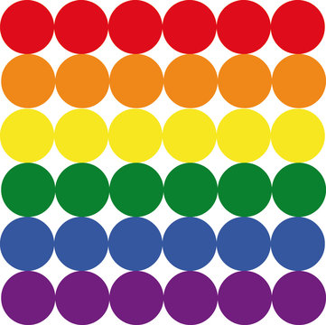 circulos de colores bandera gay y lesbianas Stock Vector