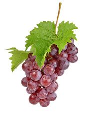 red grapes isolated on white background - 93568300