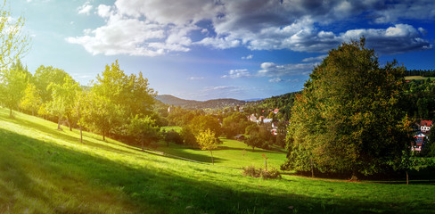 Sunrise in the Black Forest. Germany. Europe.