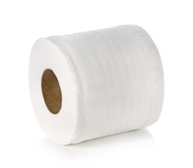 toilet paper isolated on white background