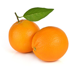 Orange fruit isolated on white background