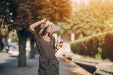 Girl with E-cigarette