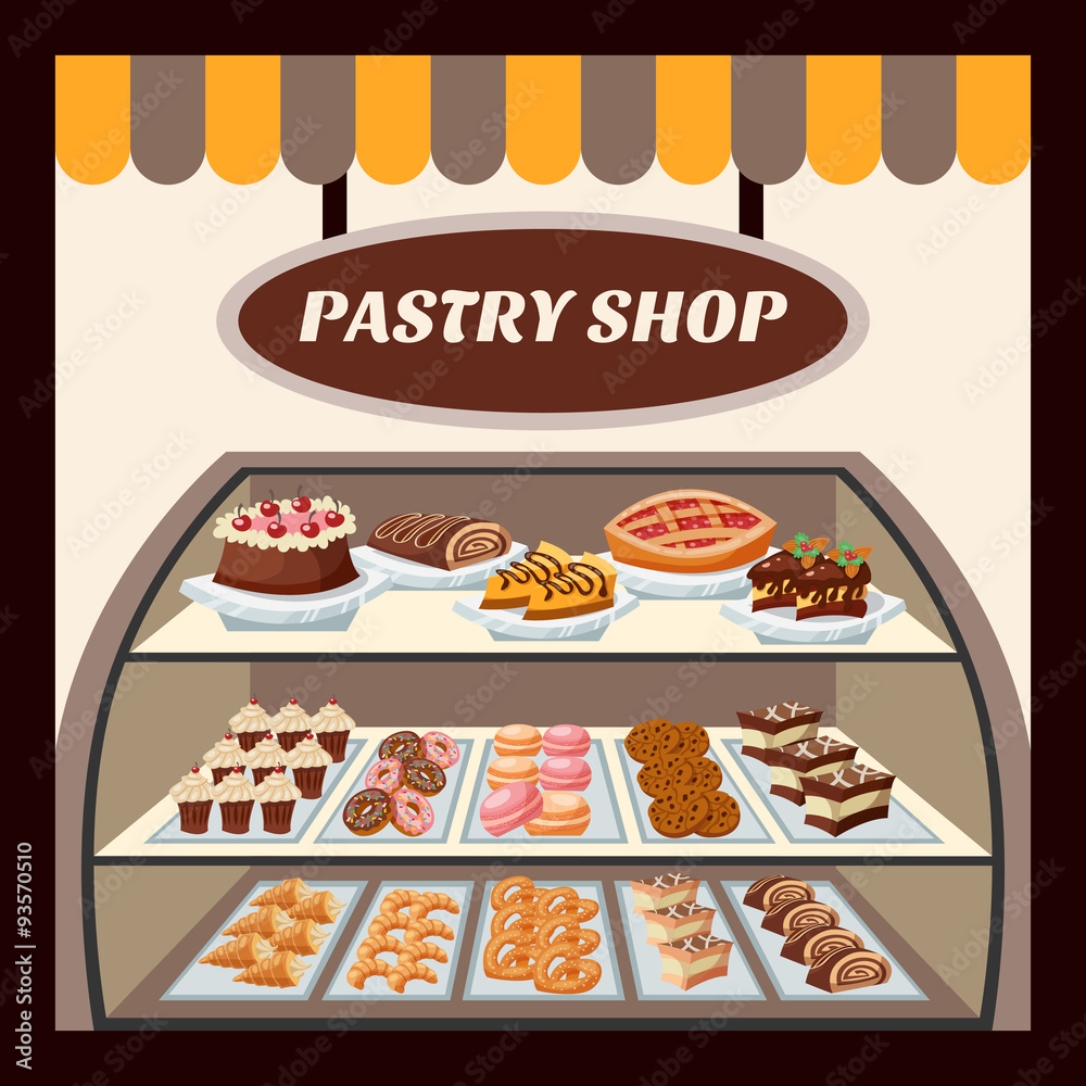 Poster pastry shop background