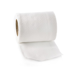 toilet paper isolated on white background