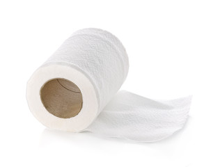toilet paper isolated on white background