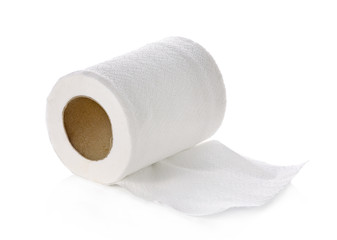 toilet paper isolated on white background