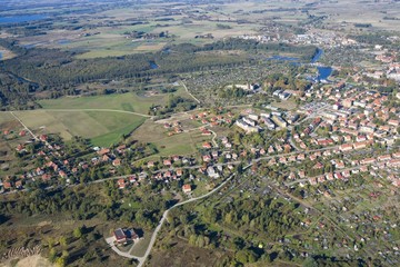 Fototapeta na wymiar Aerial view of Wegorzewo