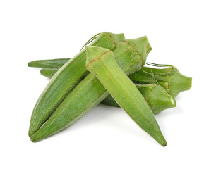 okra isolated on white background