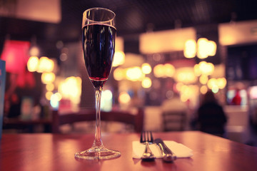 Italian restaurant serving table background