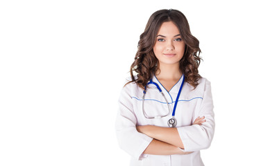 Fototapeta premium Doctor Woman isolated on white background
