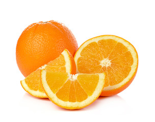 Orange fruit isolated on white background