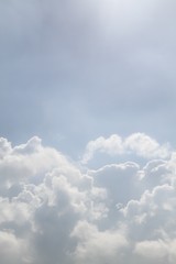 Light and fluffy clouds on blue sky