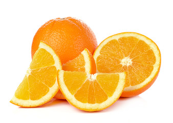 Orange fruit isolated on white background