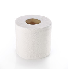 toilet paper isolated on white background