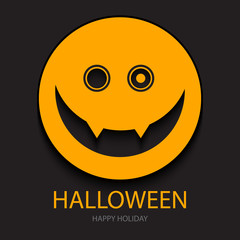 Halloween Party Design template, with pumpkin, bats and place