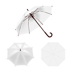 White umbrella vector isolated