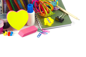 Fototapeta premium stationery and notebooks