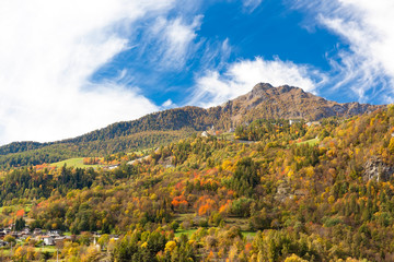 The Alps: landscape in fall season