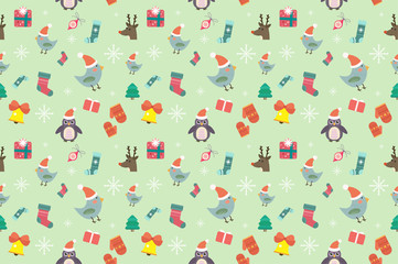 Christmas vector seamless pattern background