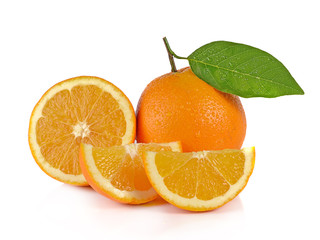 Orange fruit isolated on white background