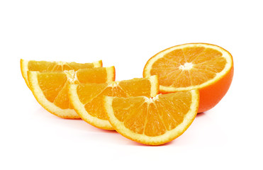 Orange fruit isolated on white background