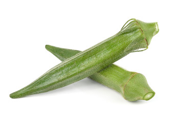okra isolated on white background