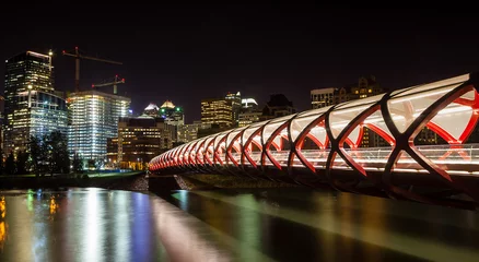 Printed roller blinds Helix Bridge Calgary Peace Bridge Over the Bow River