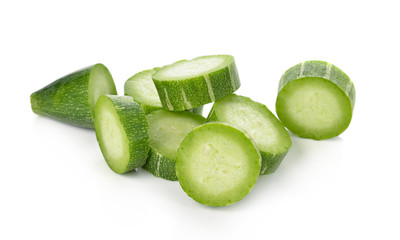 Snake gourd over white background