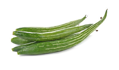 Snake gourd over white background
