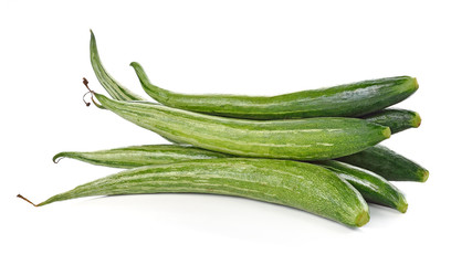 Snake gourd over white background