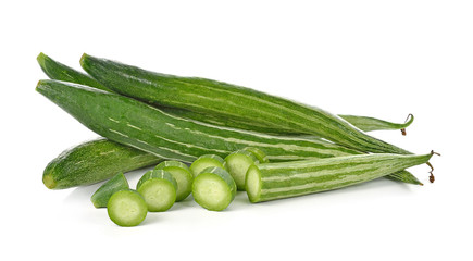 Snake gourd over white background