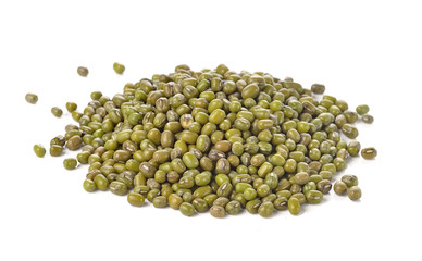 Mung beans isolated on white background